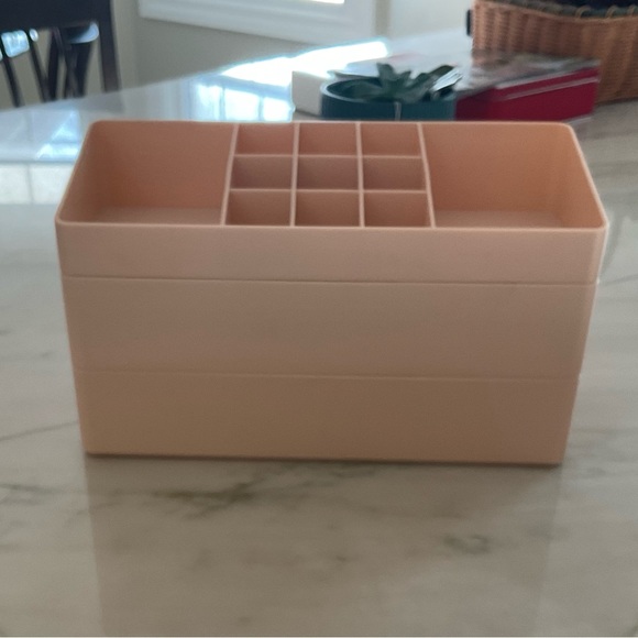 Home Essentials 3 tier stackable Make up organizer Peach - Picture 2 of 11